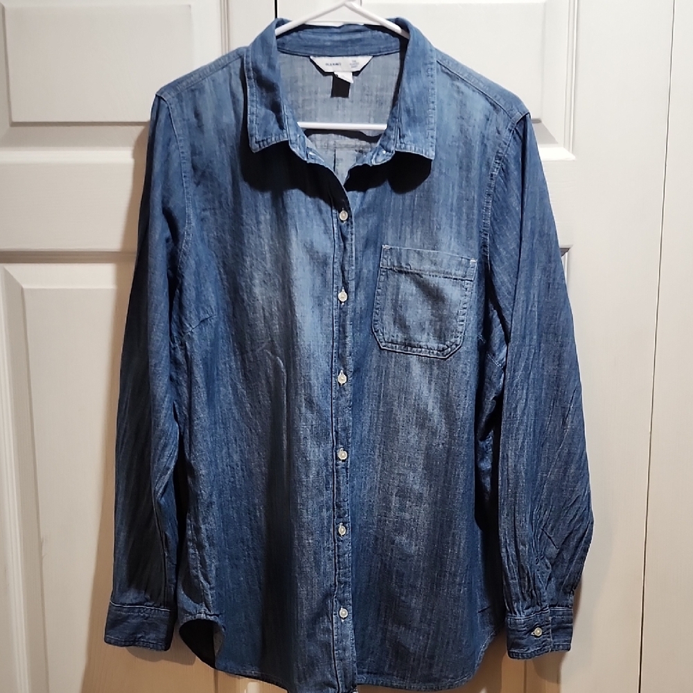 Old Navy Blue Denim Shirt